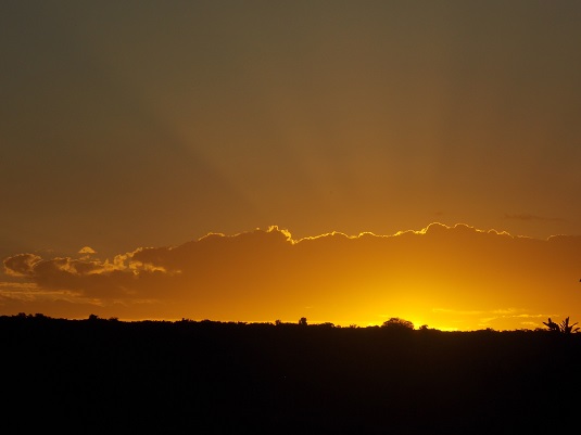 coucher de soleil sur Addo Elephant Afrique du Sud