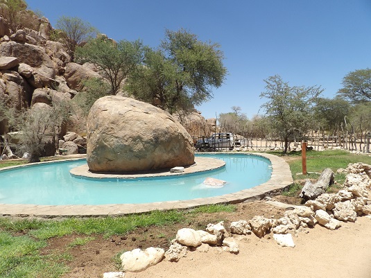 "Madisa" lors de notre passage en novembre 2017. Tout était clôturé. NAMIBIE