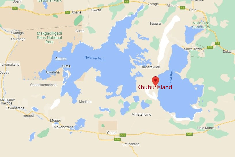 carte Khubu Island : msiafricaroadtrip.com